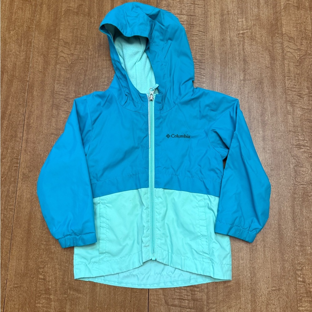 Columbia Kids Two-Tone Teal & Aqua Raincoat